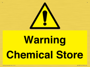 Warning Chemical Store